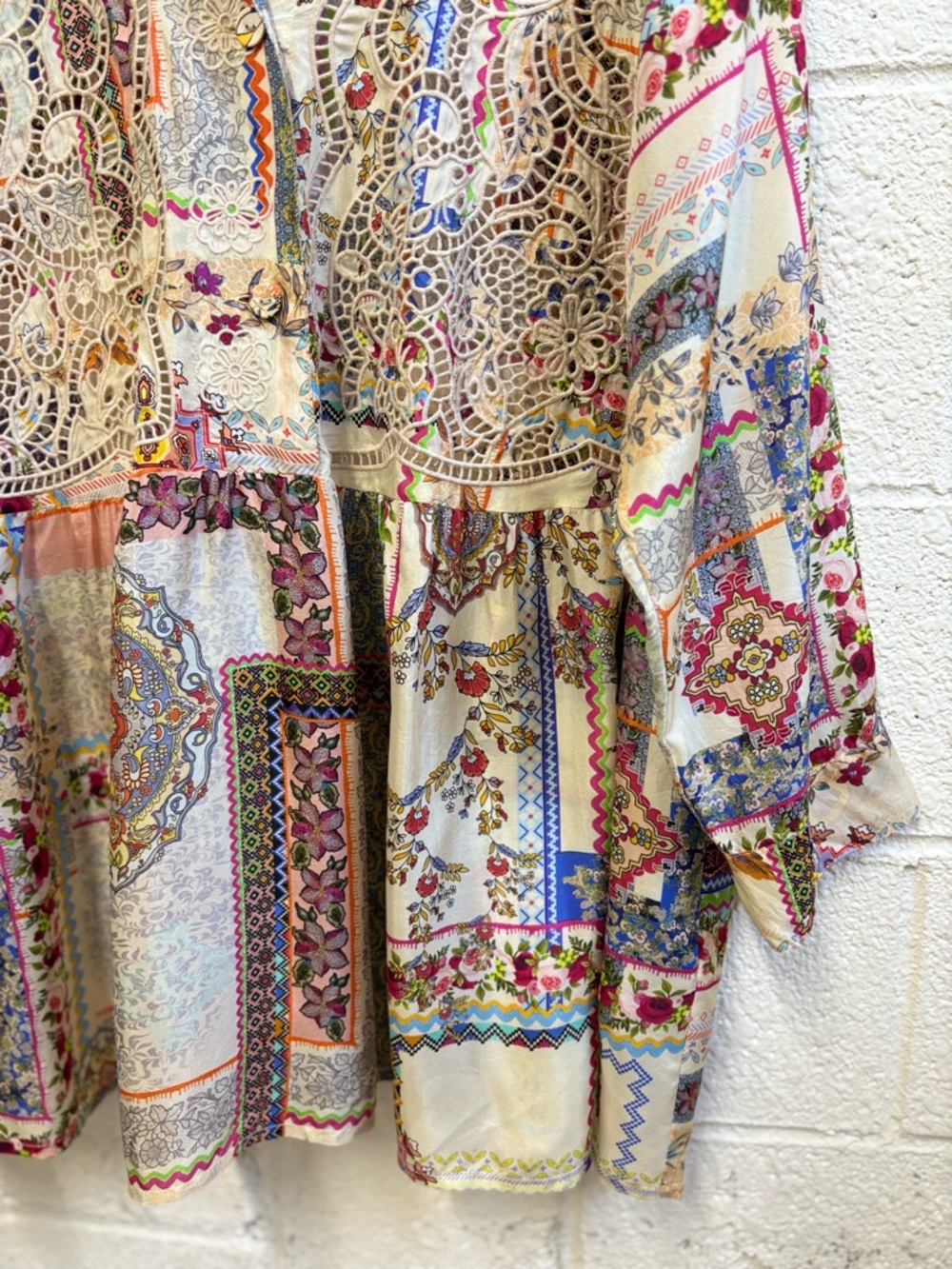 Johnny Was Stano Monroe Patchwork Printed Tunic - Picture 6 of 10